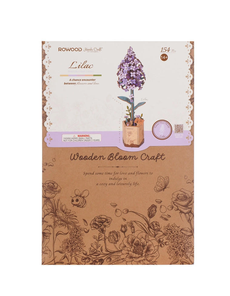 Hands Craft 3D Wooden Flower Puzzle: Lilac